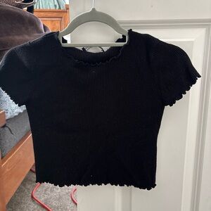 Brandy Melville Ribbed Black Top